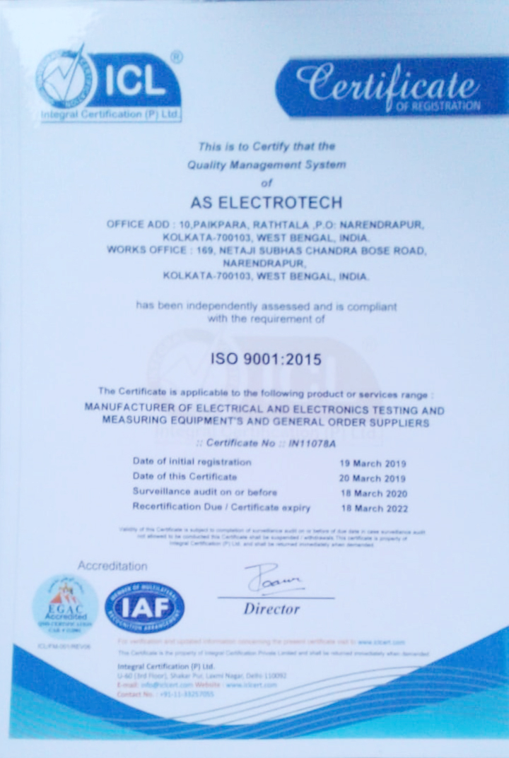 AN ISO 9001:2015  CERTIFIED COMPANY